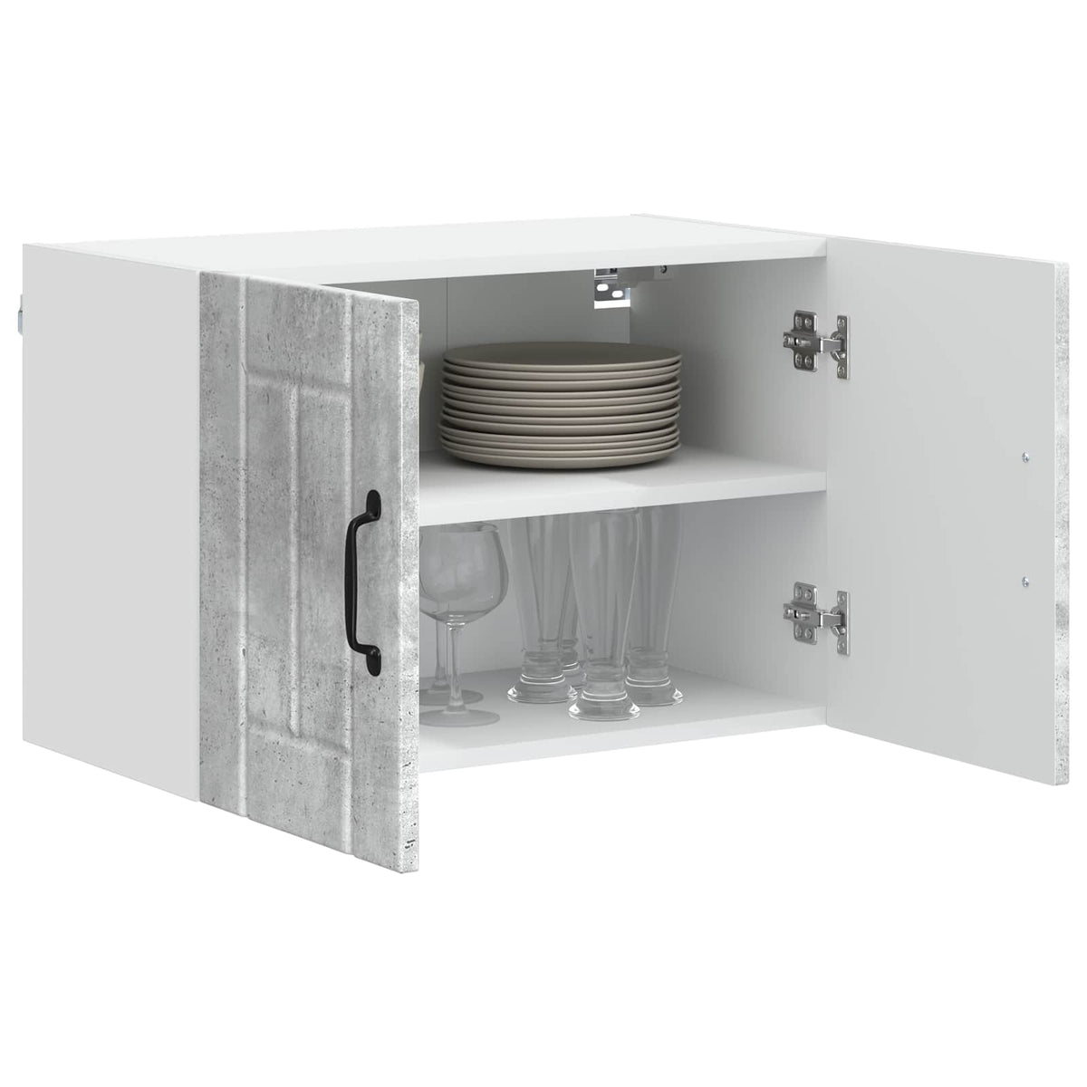 Vidaxl wandkast lucca betongrijs 60 x 31 x 40 cm bewerkt hout