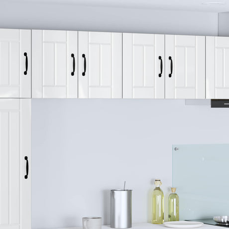 Vidaxl wandkast lucca 2 st hoogglans wit bewerkt hout