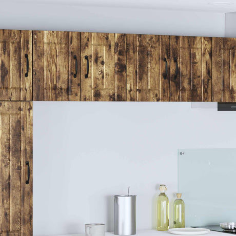 Vidaxl wandkast lucca 2 st gerookt eiken bewerkt hout