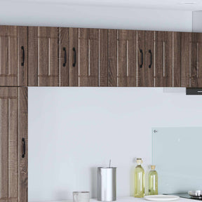 Vidaxl wandkast lucca 2 st bruin eiken bewerkt hout