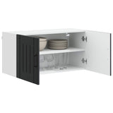Vidaxl wandkast lucca zwart 80 x 31 x 40 cm bewerkt hout