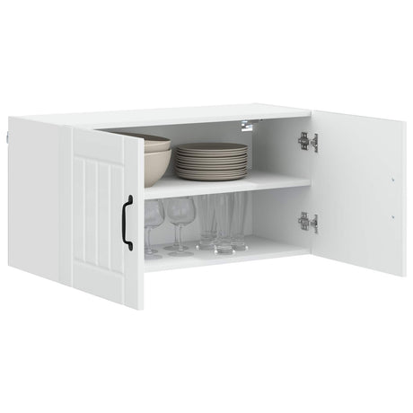 Vidaxl wandkast lucca hoogglans wit 80 x 31 x 40 cm bewerkt hout