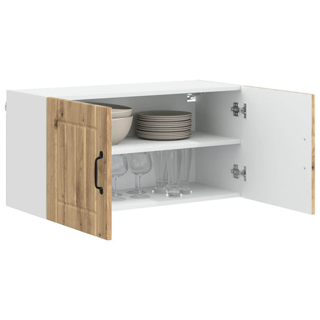 Vidaxl wandkast lucca artisanaal eiken 80 x 31 x 40 cm bewerkt hout