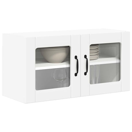 Vidaxl wandglas cabinet lucca wit 80 x 31 x 40 cm bewerkt hout
