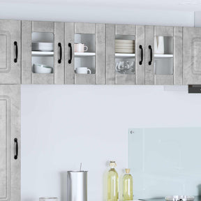 Vidaxl wandglas cabinet lucca betongrijs 60 x 31 x 40 cm bewerkt hout