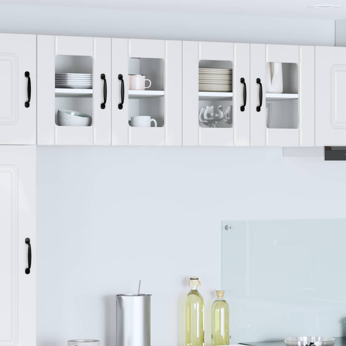 Vidaxl wandglas cabinet lucca hoogglans wit 60 x 31 x 40 cm