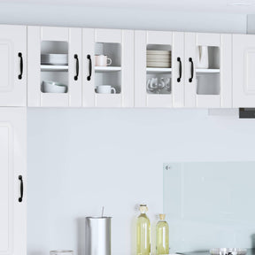 Vidaxl wandglas cabinet lucca hoogglans wit 60 x 31 x 40 cm