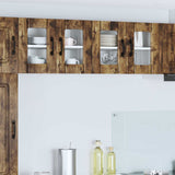 Vidaxl wandglas cabinet lucca 2 st gerookt eiken bewerkt hout