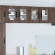 Vidaxl wandglas cabinet lucca bruin eiken 60 x 31 x 40 cm bewerkt hout