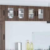 Vidaxl wandglas cabinet lucca bruin eiken 60 x 31 x 40 cm bewerkt hout