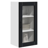 Vidaxl wandglas cabinet lucca 2 st zwart bewerkt hout