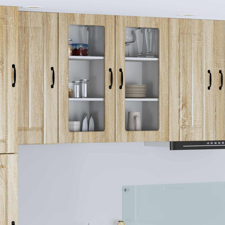 Vidaxl wandglas cabinet lucca sonoma eiken 40 x 31 x 80 cm
