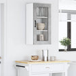 Vidaxl wandglas cabinet lucca 2 st betongrijs bewerkt hout