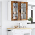 Vidaxl wandglas cabinet lucca 2 st oud hout bewerkt hout