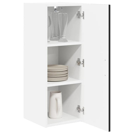 Vidaxl wandkast lucca zwart 30 x 31 x 80 cm bewerkt hout