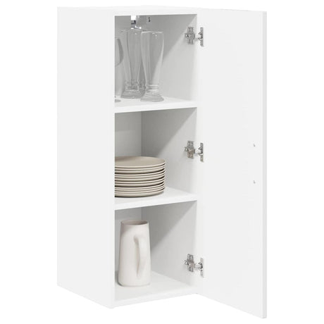 Vidaxl wandkast lucca hoogglans wit 30 x 31 x 80 cm bewerkt hout