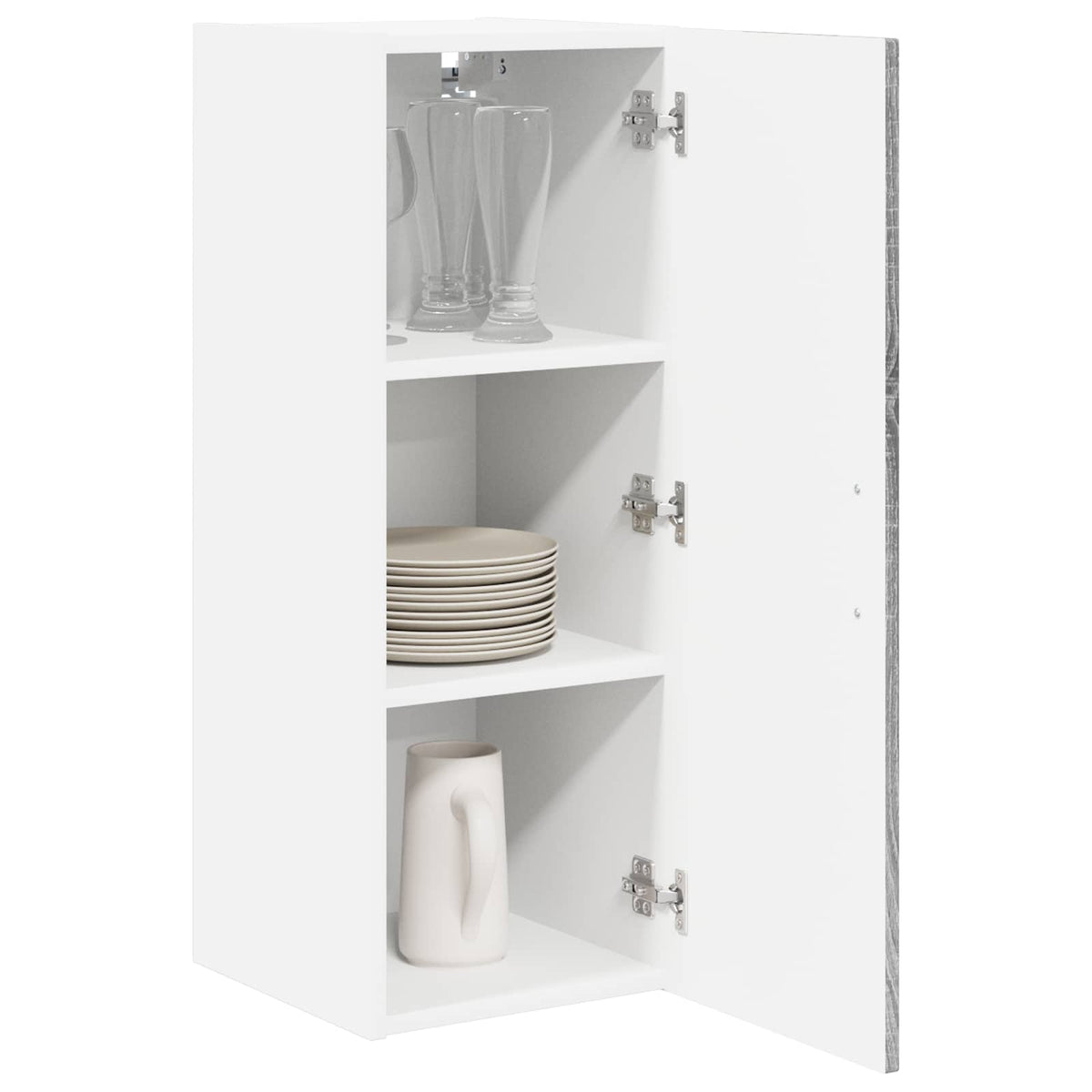 Vidaxl wandkast lucca 2 st grijs sonoma bewerkt hout