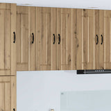 Vidaxl wandkast lucca artisanaal eiken 30 x 31 x 80 cm bewerkt hout