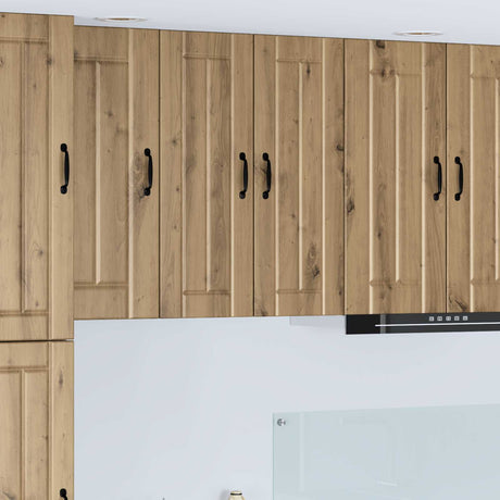 Vidaxl wandkast lucca artisanaal eiken 30 x 31 x 80 cm bewerkt hout