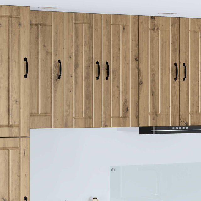 Vidaxl wandkast lucca 2 st artisanaal eiken bewerkt hout