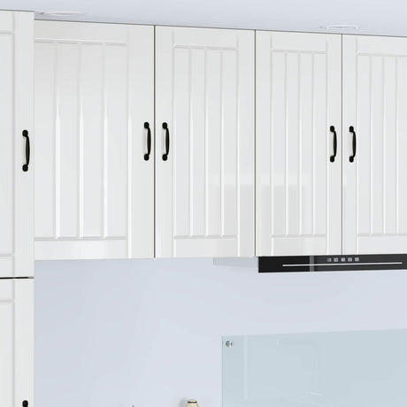 Vidaxl wandkast lucca hoogglans wit 40 x 31 x 80 cm bewerkt hout