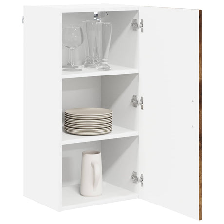 Vidaxl wandkast lucca gerookt eiken 40 x 31 x 80 cm bewerkt hout
