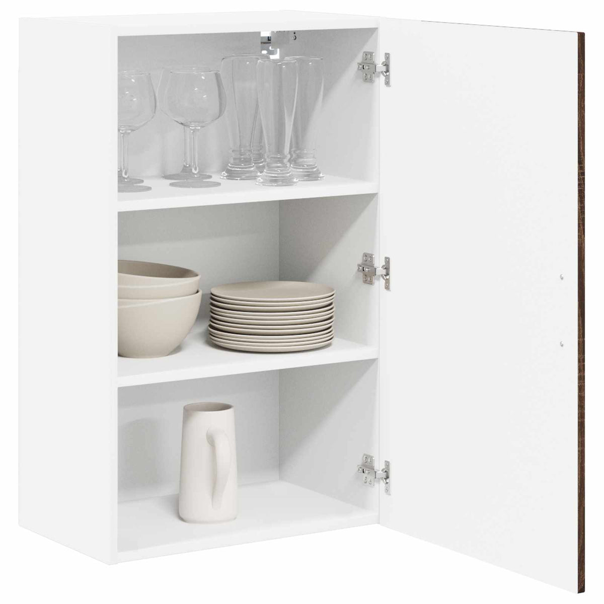 Vidaxl wandkast lucca bruin eiken 50 x 31 x 80 cm bewerkt hout