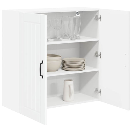 Vidaxl wandkast lucca wit 80 x 31 x 80 cm bewerkt hout