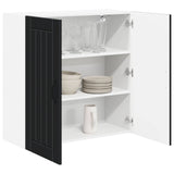 Vidaxl wandkast lucca zwart 80 x 31 x 80 cm bewerkt hout