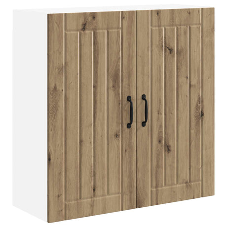 Vidaxl wandkast lucca artisanaal eiken 80 x 31 x 80 cm bewerkt hout