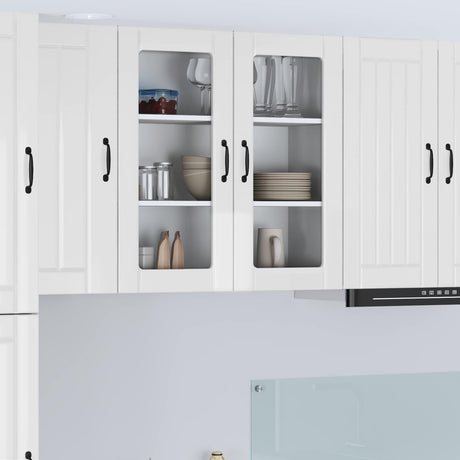 Vidaxl wandglas cabinet lucca hoogglans wit 80 x 31 x 80 cm