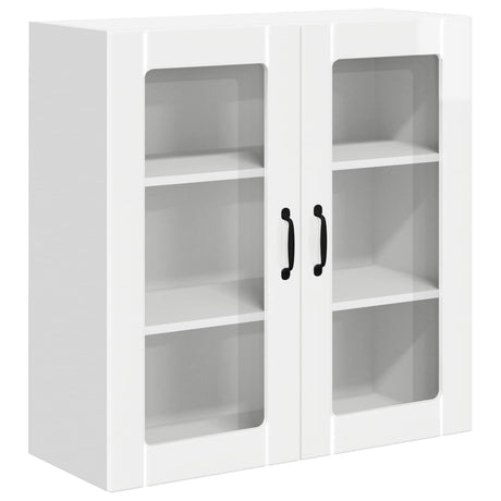 Vidaxl wandglas cabinet lucca hoogglans wit 80 x 31 x 80 cm