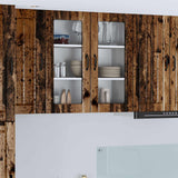 Vidaxl wandglas cabinet lucca oud hout 80 x 31 x 80 cm bewerkt hout