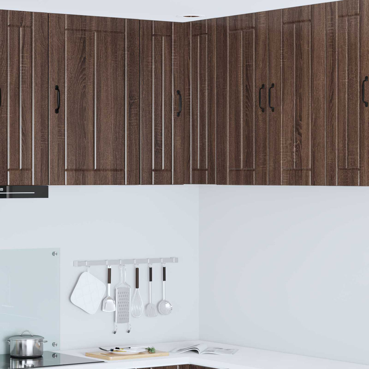 Vidaxl wandhoekkast lucca bruin eiken 57 x 57 x 80 cm bewerkt hout