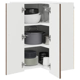 Vidaxl wandhoekkast lucca bruin eiken 57 x 57 x 80 cm bewerkt hout
