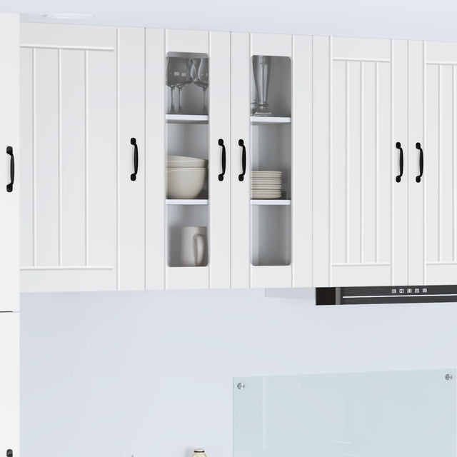 Vidaxl wandglas cabinet lucca wit 60 x 31 x 80 cm bewerkt hout