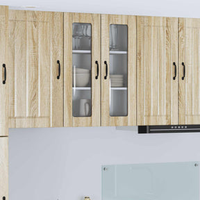 Vidaxl wandglas cabinet lucca sonoma eiken 60 x 31 x 80 cm