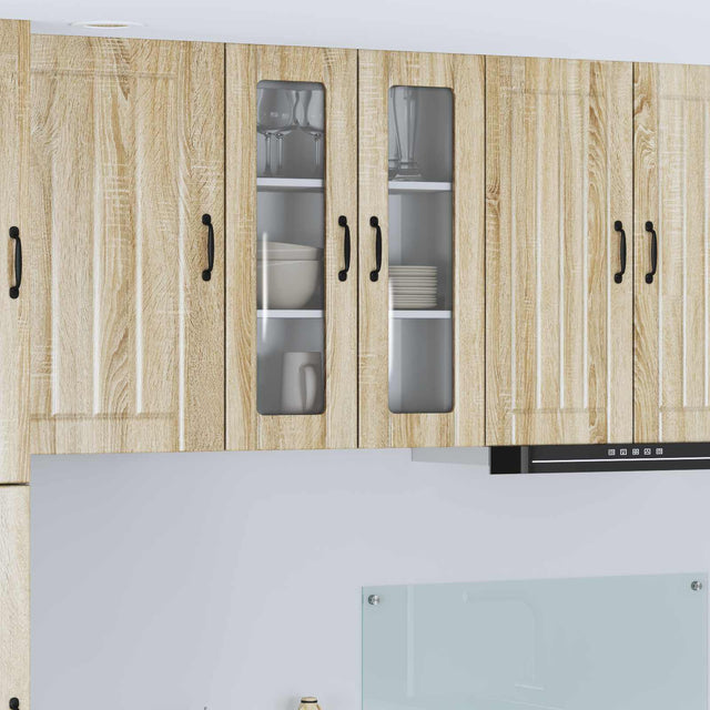 Vidaxl wandglas cabinet lucca sonoma eiken 60 x 31 x 80 cm