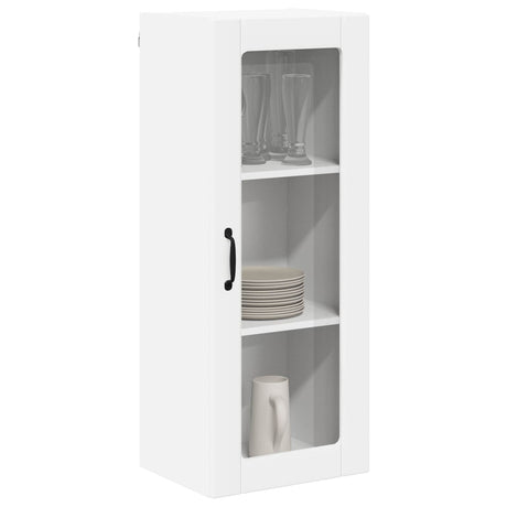 Vidaxl wandglas cabinet lucca wit 40 x 31 x 100 cm bewerkt hout