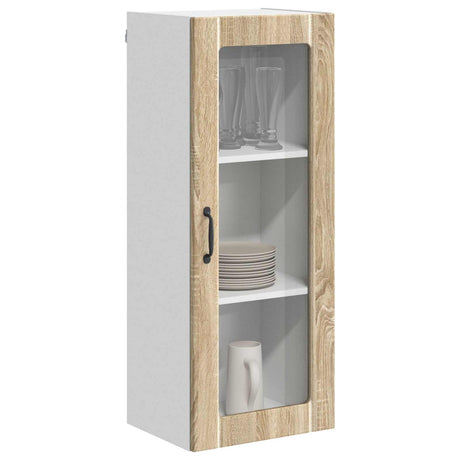 Vidaxl wandglas cabinet lucca sonoma eiken 40 x 31 x 100 cm