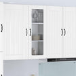 Vidaxl wandglas cabinet lucca hoogglans wit 40 x 31 x 100 cm