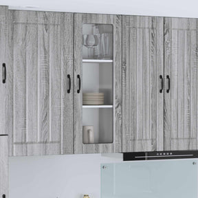 Vidaxl wandglas cabinet lucca grijs sonoma 40 x 31 x 100 cm