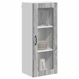 Vidaxl wandglas cabinet lucca grijs sonoma 40 x 31 x 100 cm