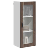 Vidaxl wandglas cabinet lucca bruin eiken 40 x 31 x 100 cm