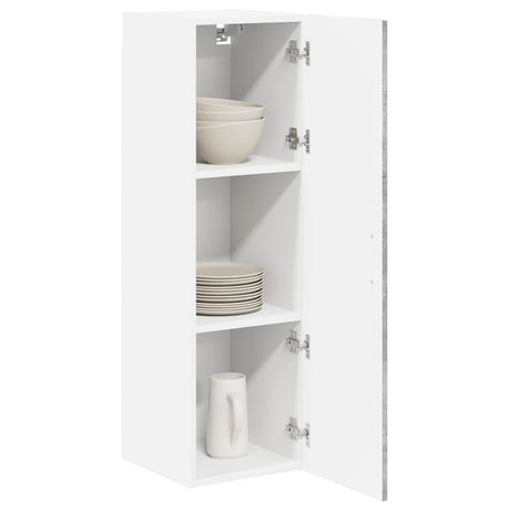 Vidaxl wandkast lucca betongrijs 30 x 31 x 100 cm bewerkt hout