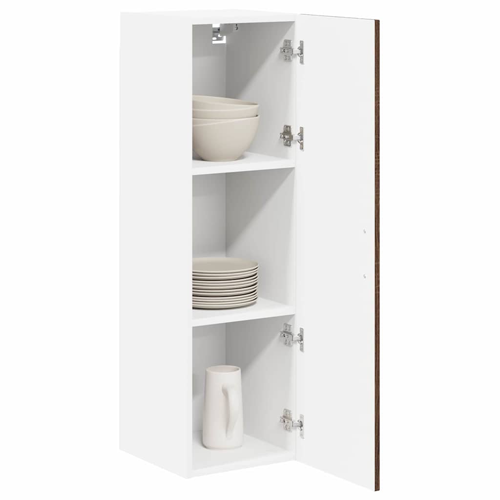 Vidaxl wandkast lucca bruin eiken 30 x 31 x 100 cm bewerkt hout