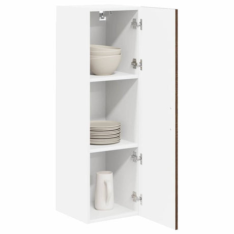 Vidaxl wandkast lucca bruin eiken 30 x 31 x 100 cm bewerkt hout