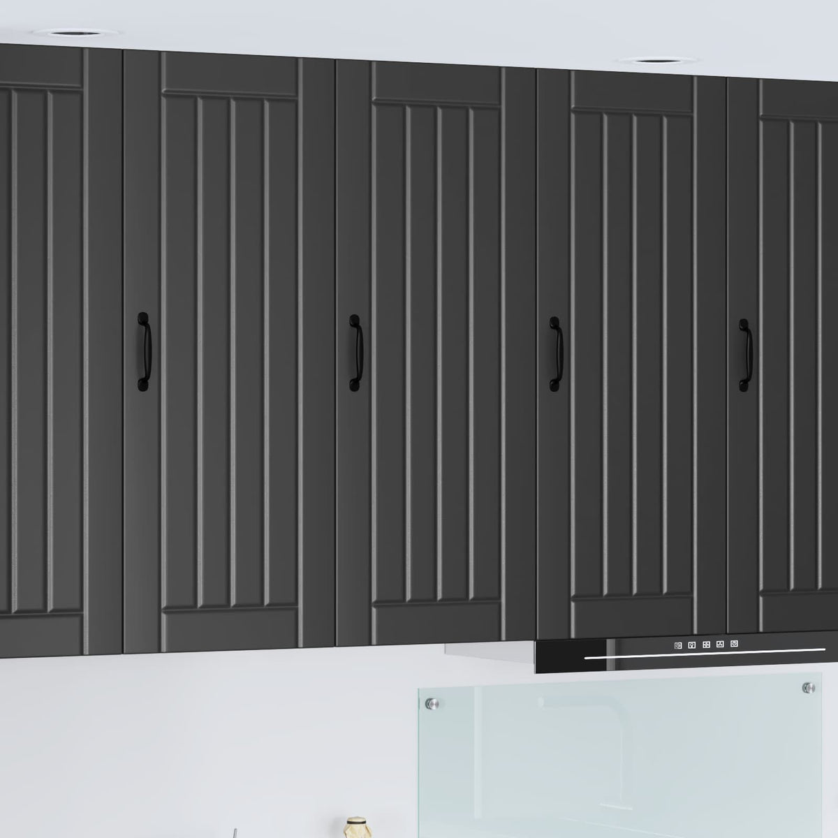 Vidaxl wandkast lucca zwart 40 x 31 x 100 cm bewerkt hout