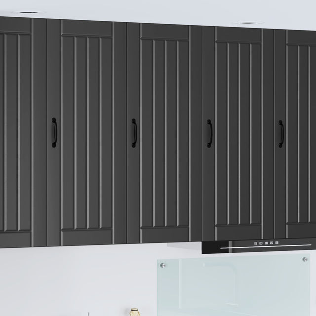 Vidaxl wandkast lucca zwart 40 x 31 x 100 cm bewerkt hout