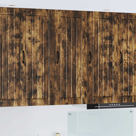 Vidaxl wandkast lucca gerookt eiken 40 x 31 x 100 cm bewerkt hout
